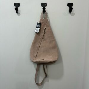 NWT- The Sak Geo Sling Bag in Sand Suede.